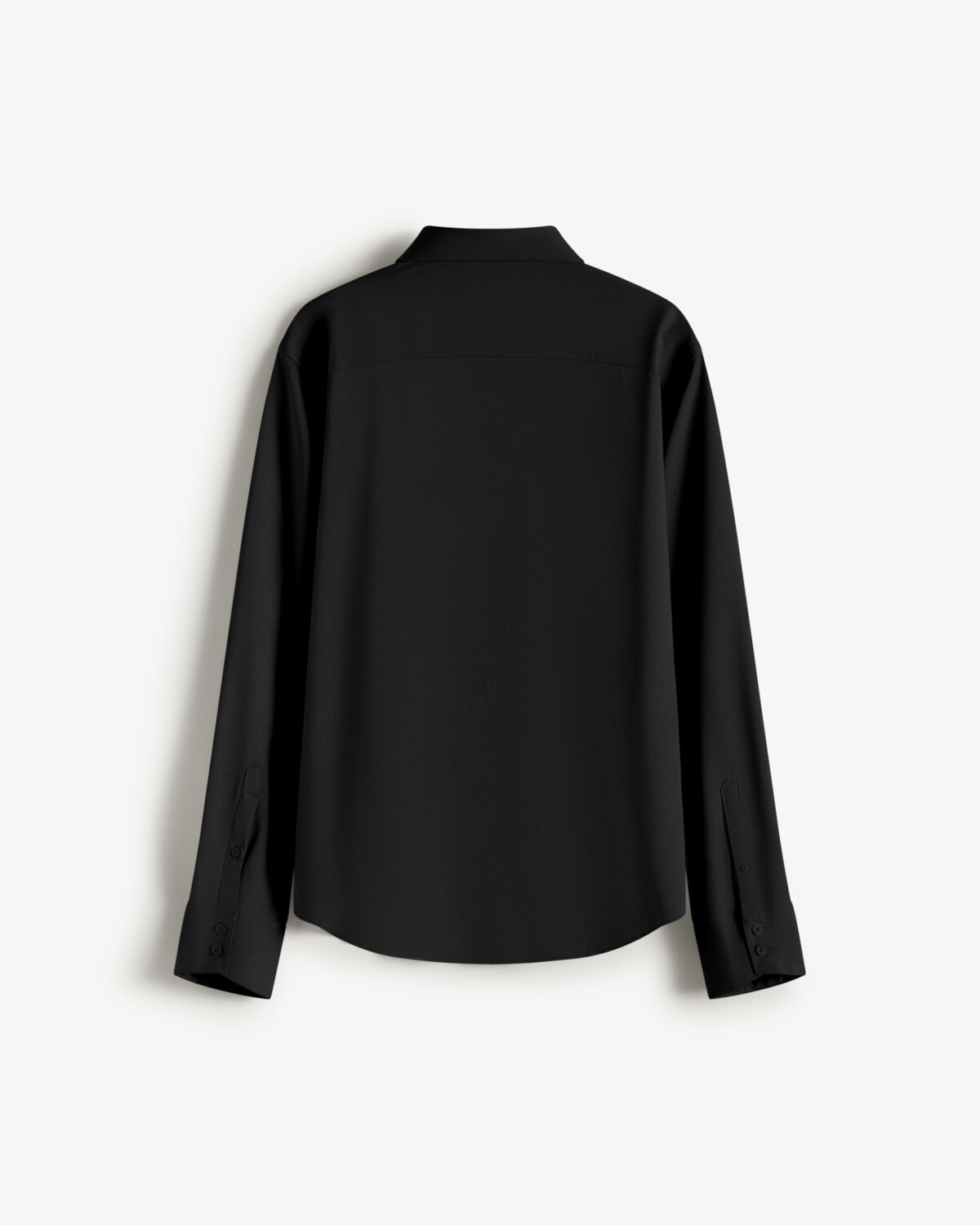 Men's white long sleeve poly spandex shirt - Image 7