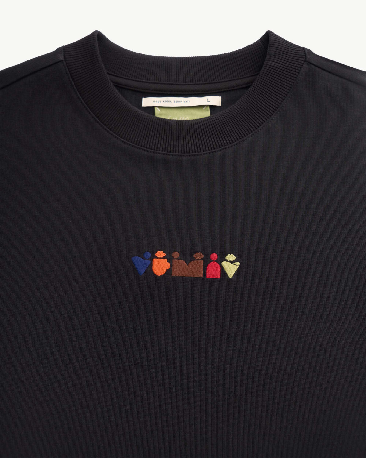 S.cafe unisex short sleeve t-shirt embroidered boxy form - Image 3