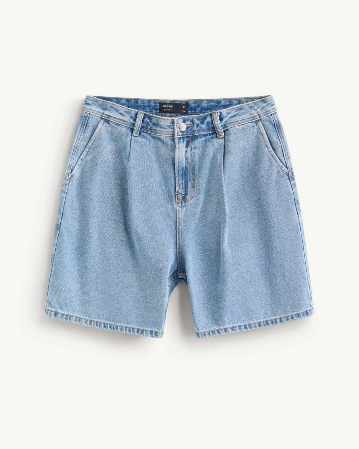 Men's denim shorts. Loose