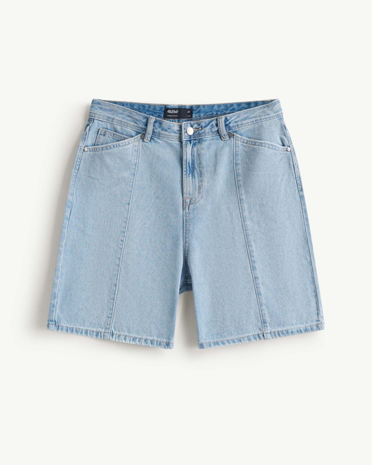 Men's denim shorts. Loose