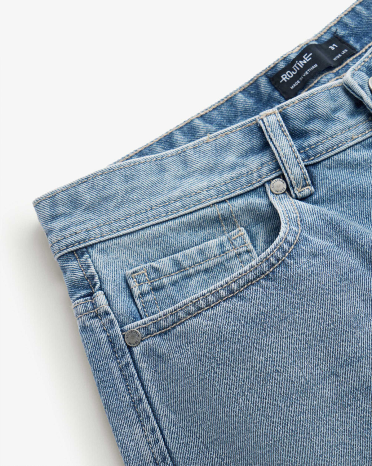 Men's wide leg straight denim pants - Image 4