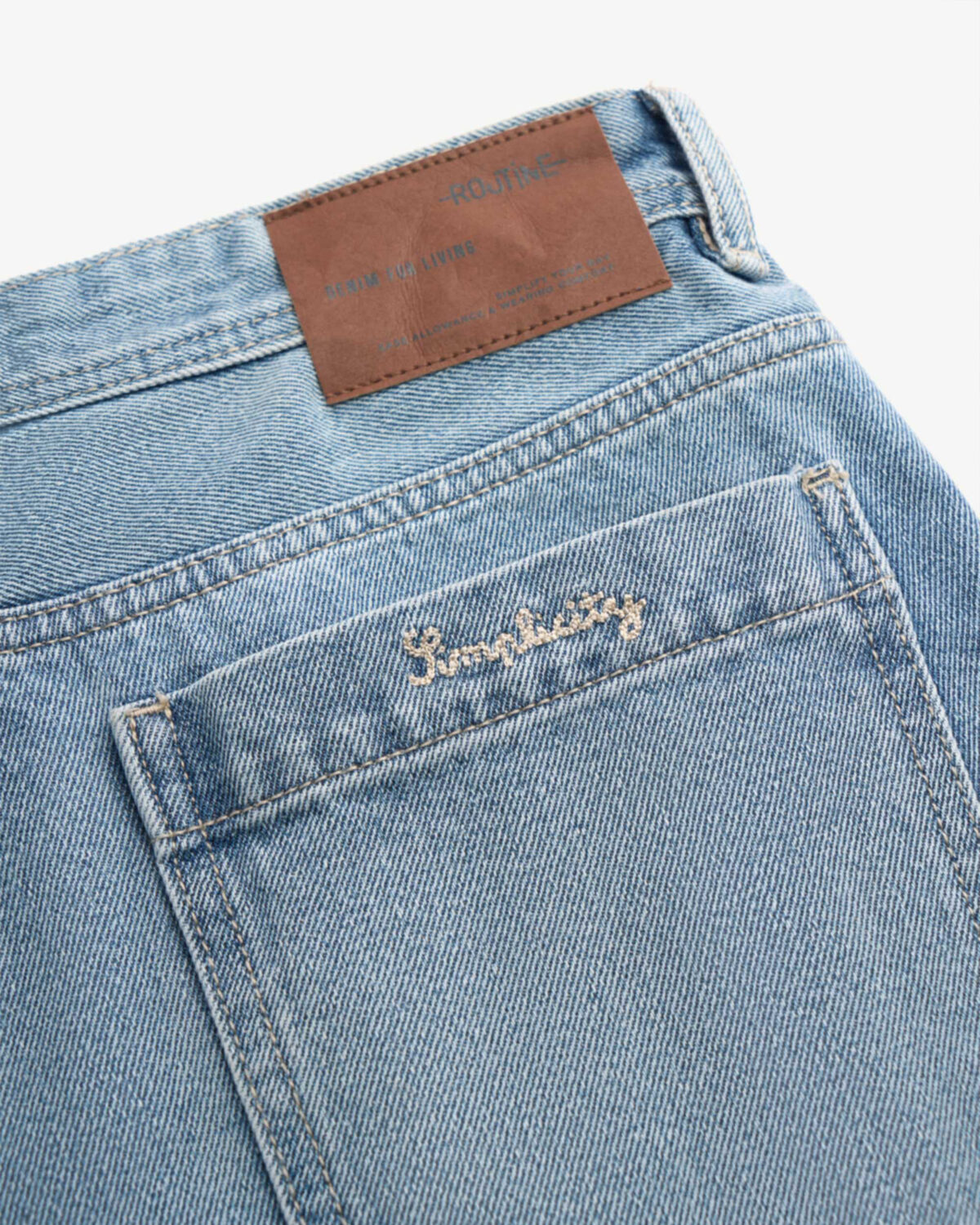 Men's wide leg straight denim pants - Image 5