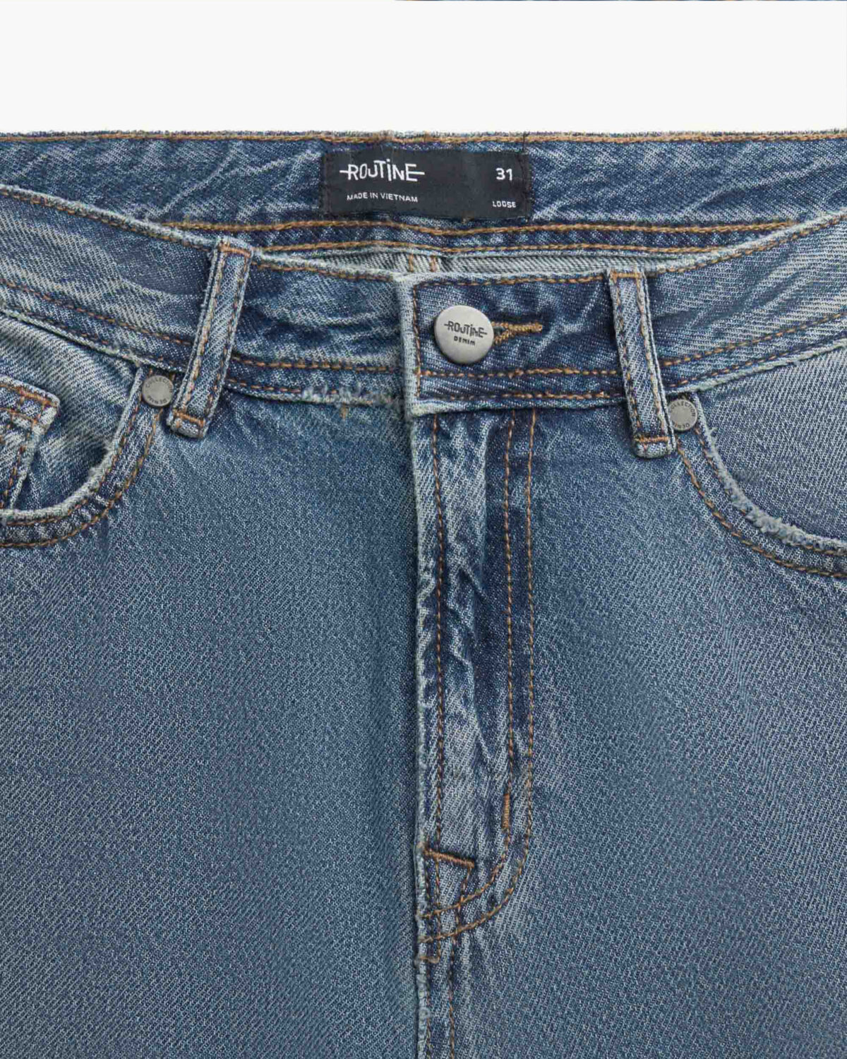 Men's loose form wide leg denim pants - Image 4