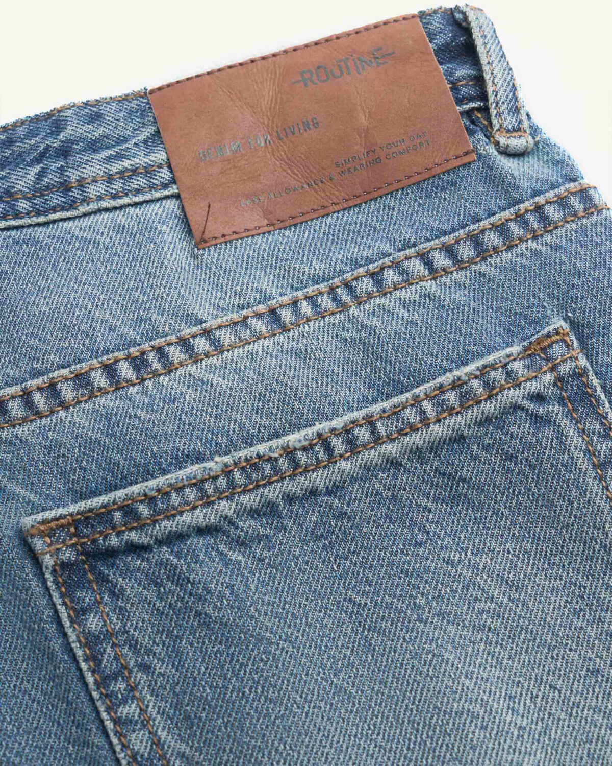 Men's loose form wide leg denim pants - Image 5