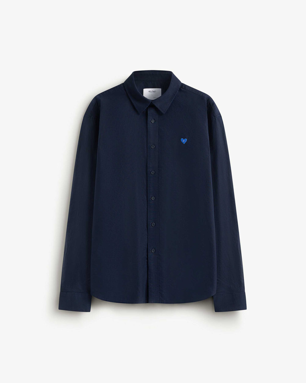 Men's long sleeve oxford shirt with embroidered heart - Smartshirt