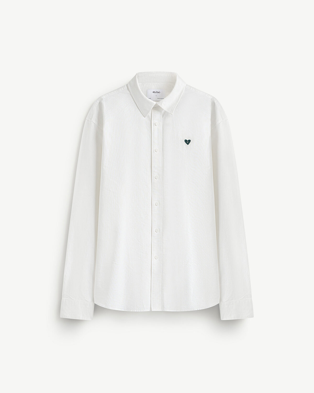 Men's long sleeve oxford shirt with embroidered heart - Smartshirt - Image 5
