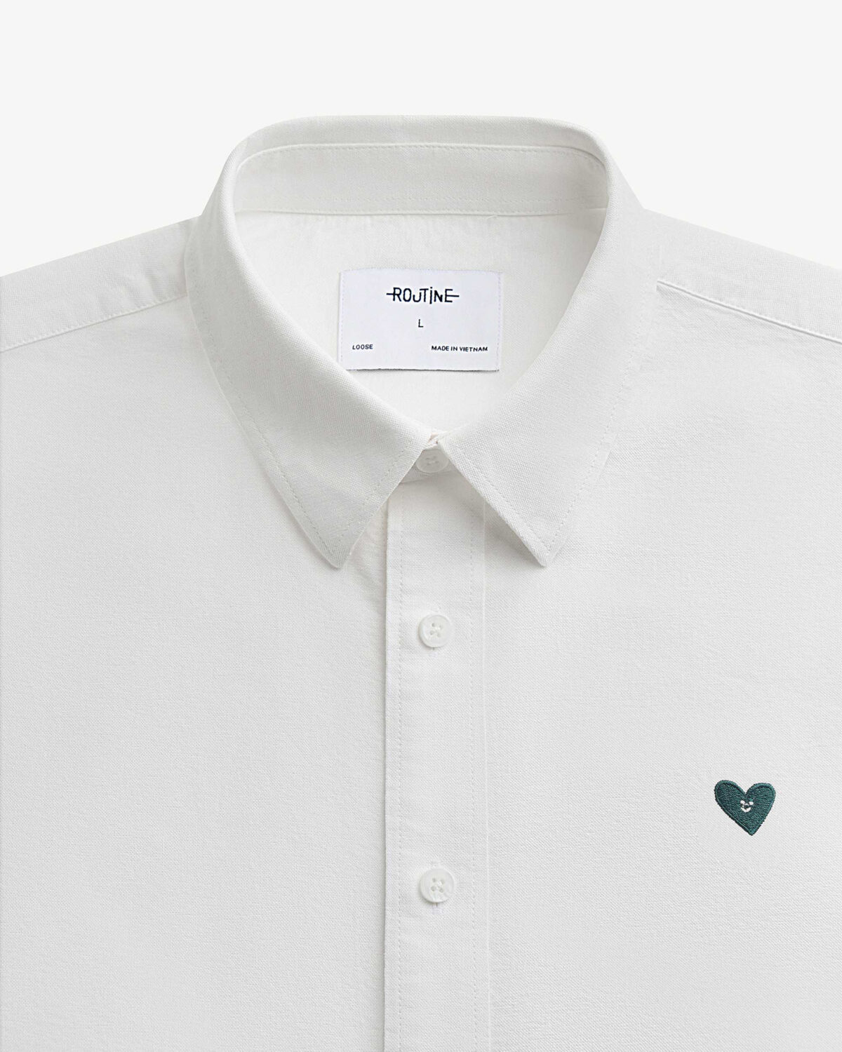 Men's long sleeve oxford shirt with embroidered heart - Smartshirt - Image 7