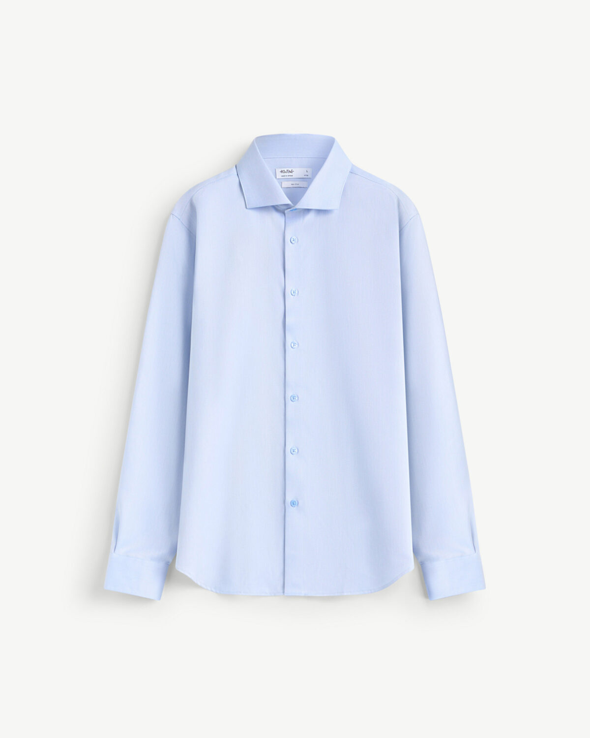 Men's long sleeve cotton form fitted easy care shirt