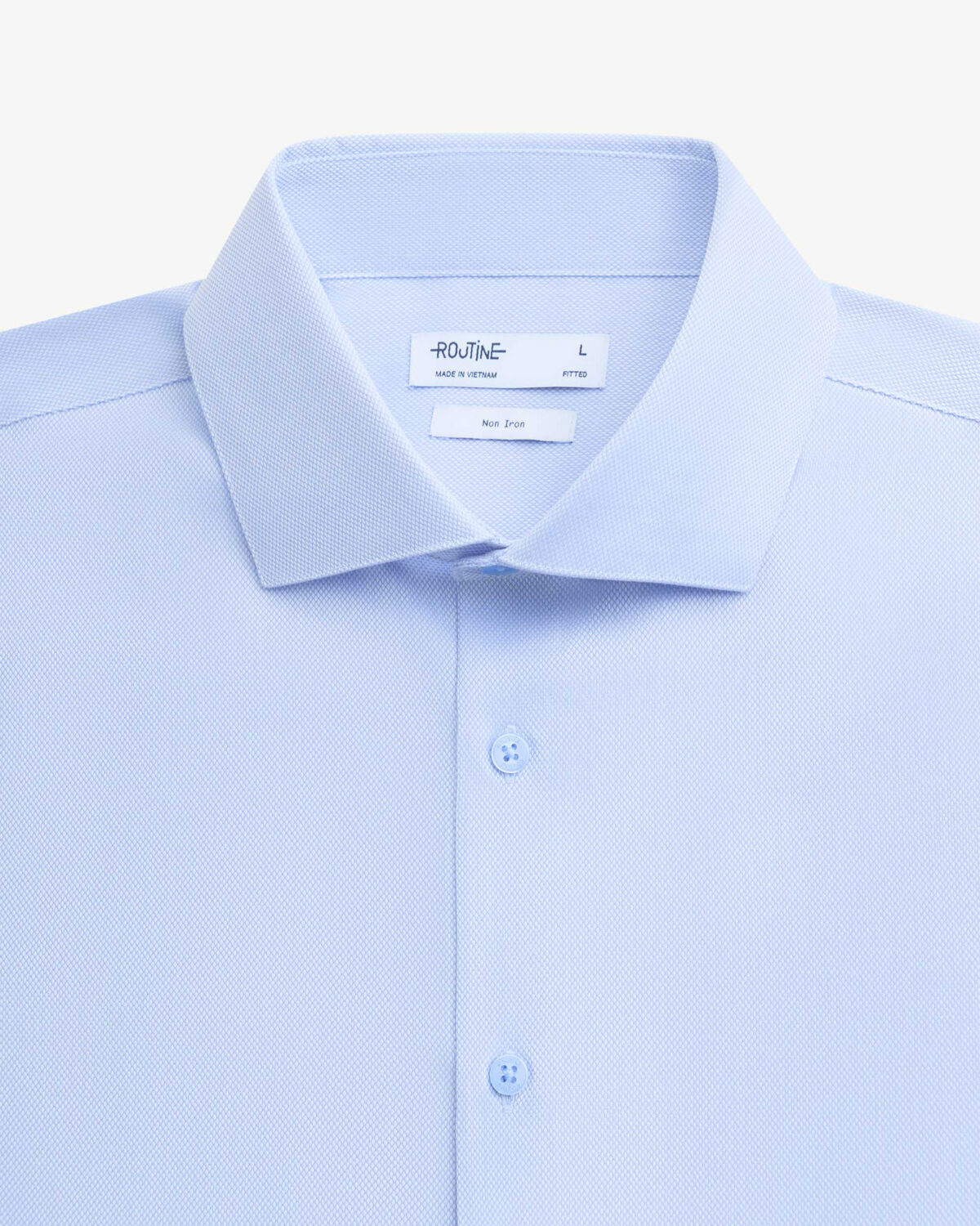 Men's long sleeve cotton form fitted easy care shirt - Image 3