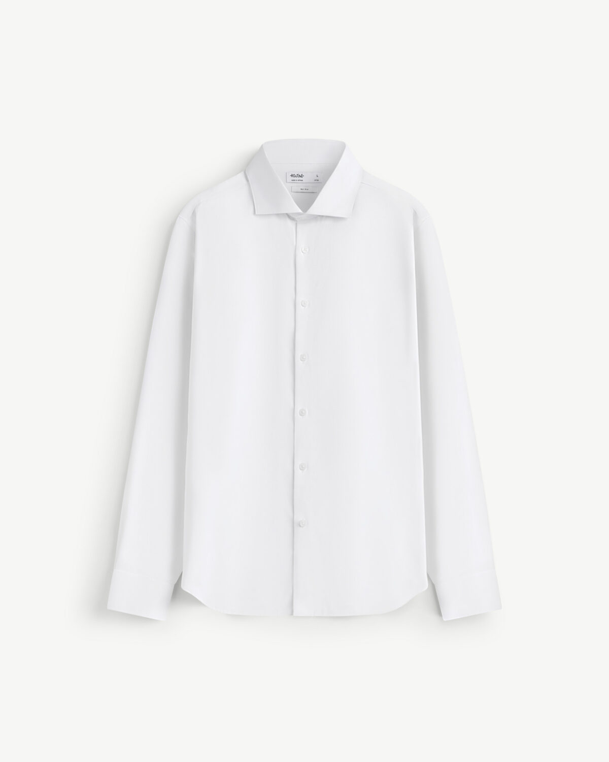 Men's long sleeve cotton form fitted easy care shirt - Image 7