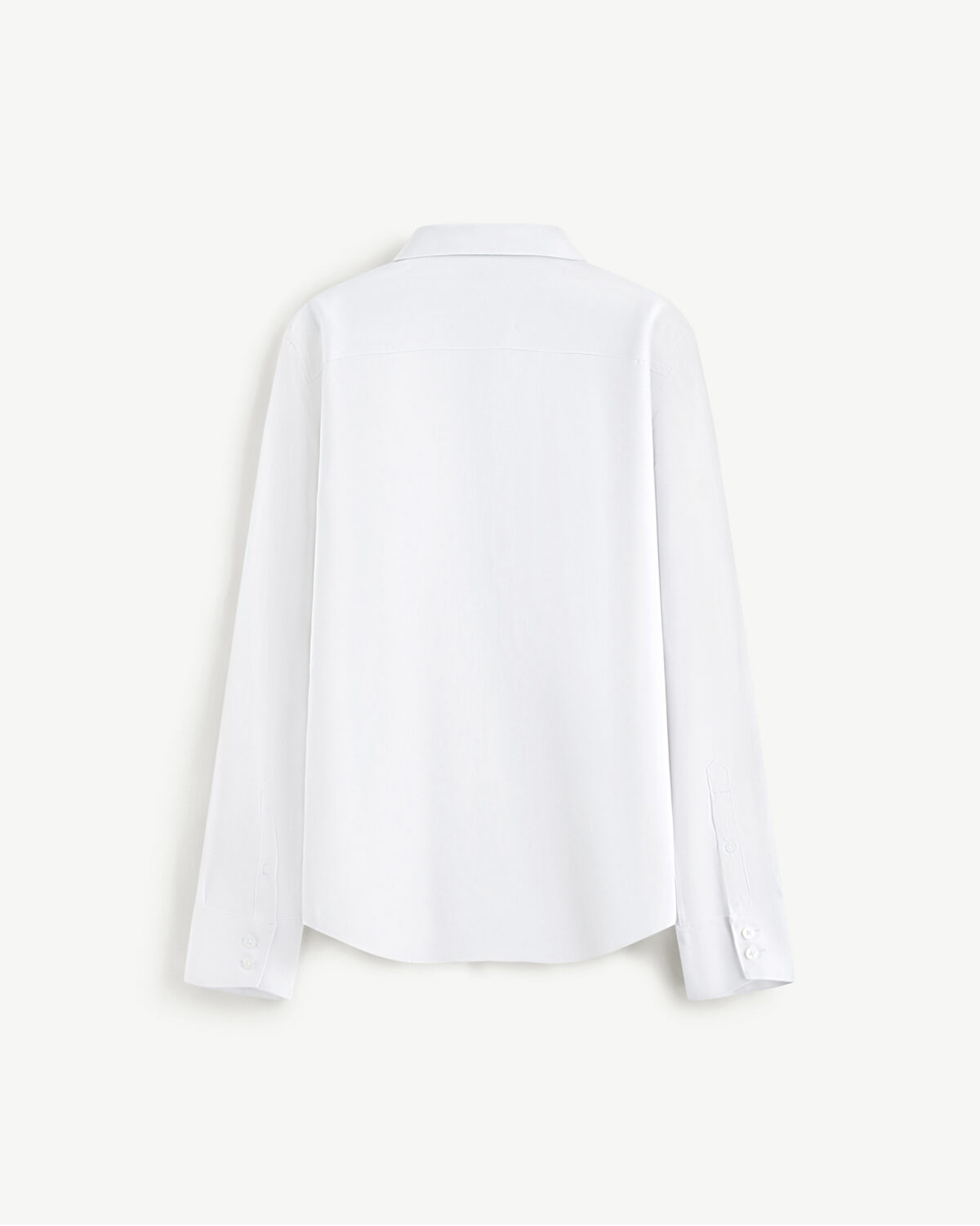 Men's white long sleeve poly spandex shirt - Image 2