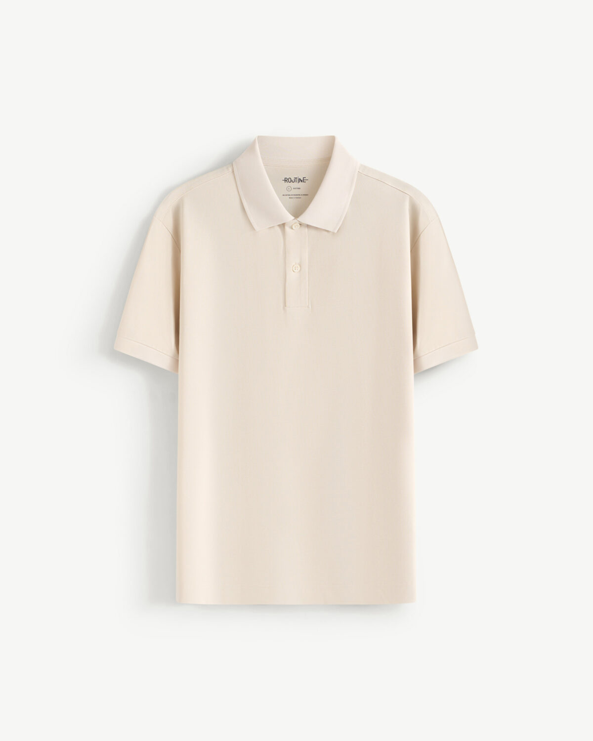 Men's short sleeve cotton polo shirt fitted form - Image 2