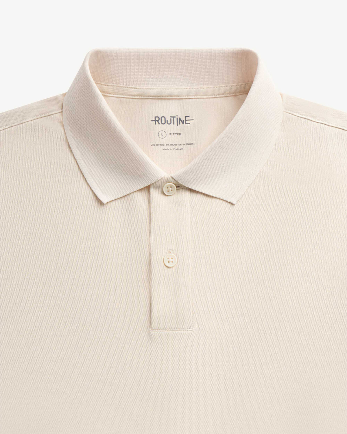 Men's short sleeve cotton polo shirt fitted form - Image 4