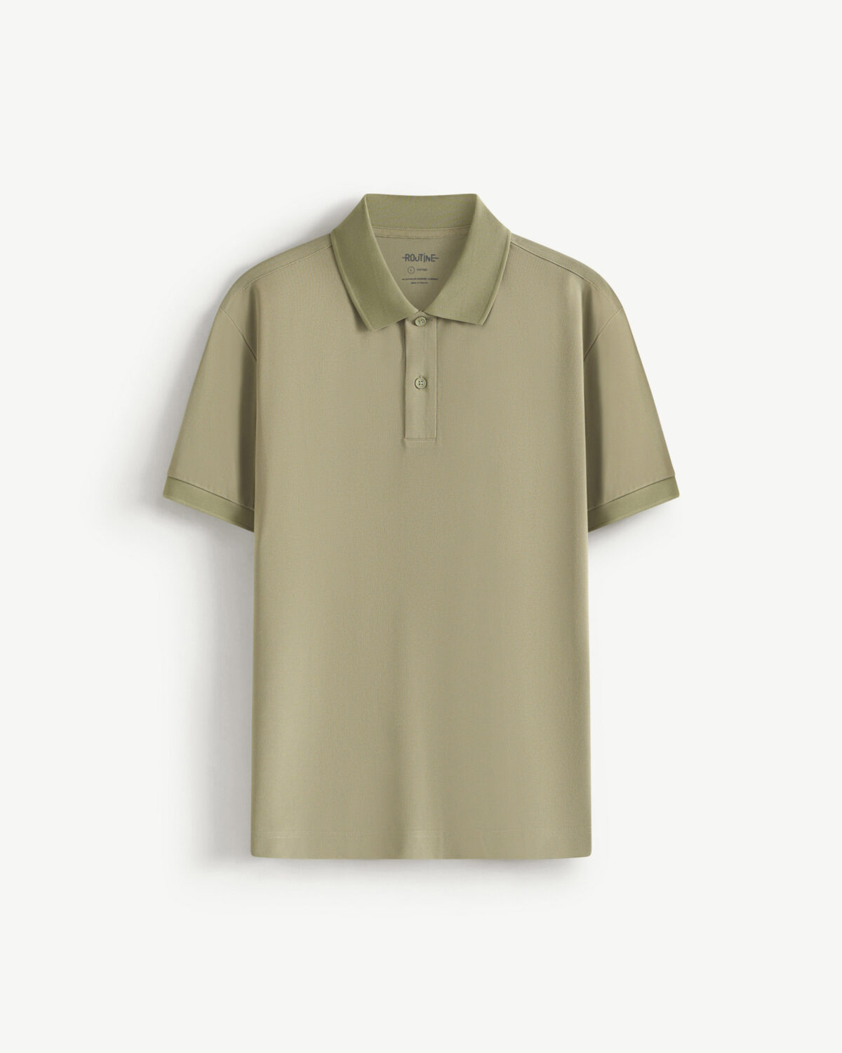 Men's short sleeve cotton polo shirt fitted form - Image 9