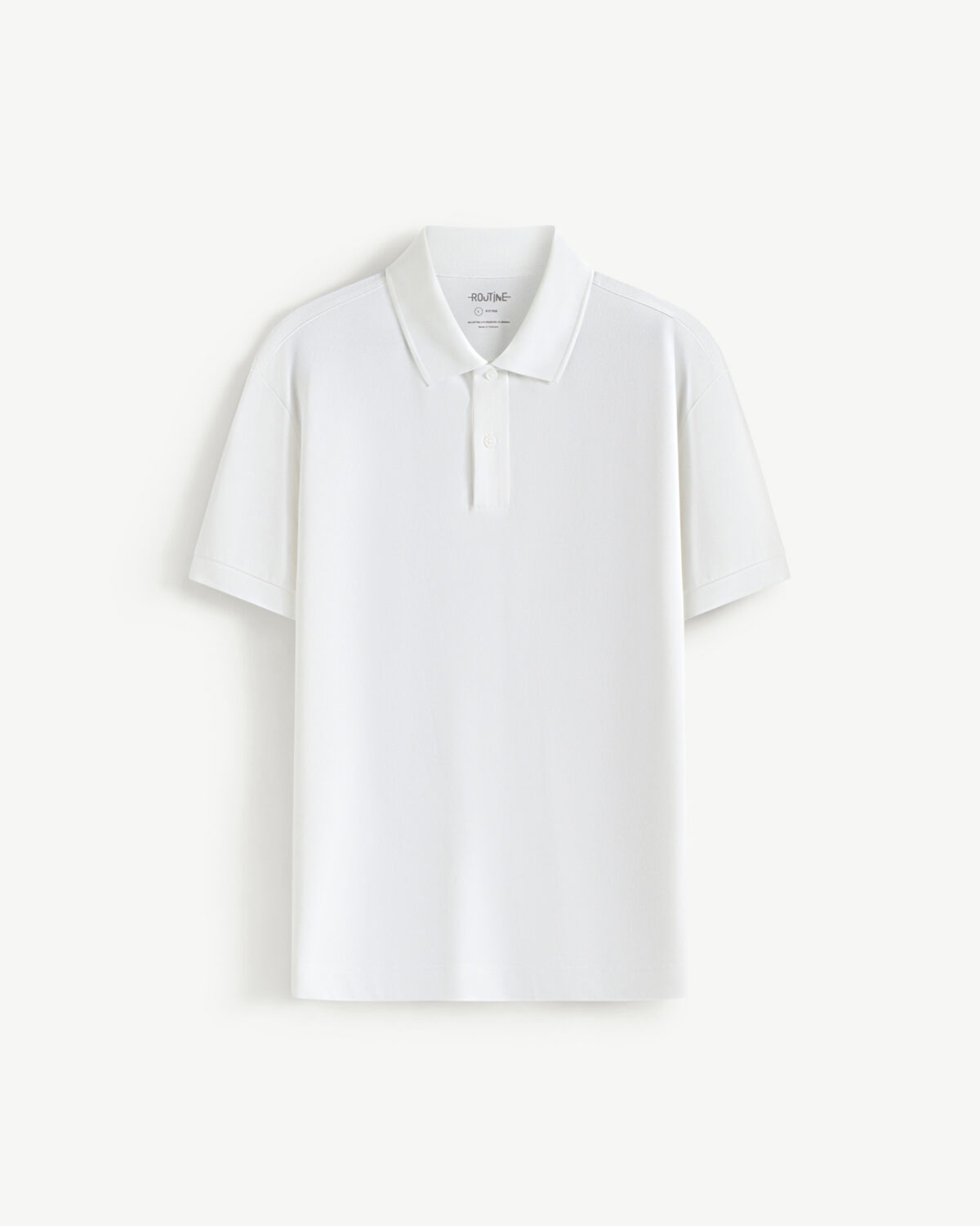 Men's short sleeve cotton polo shirt fitted form - Image 13