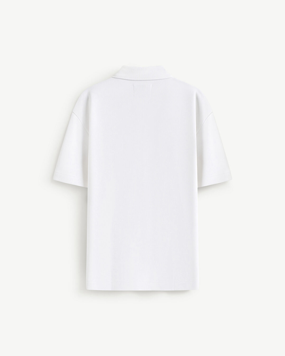 Men's short-sleeved cotton polo shirt with horizontal stripes, loose form - Image 2
