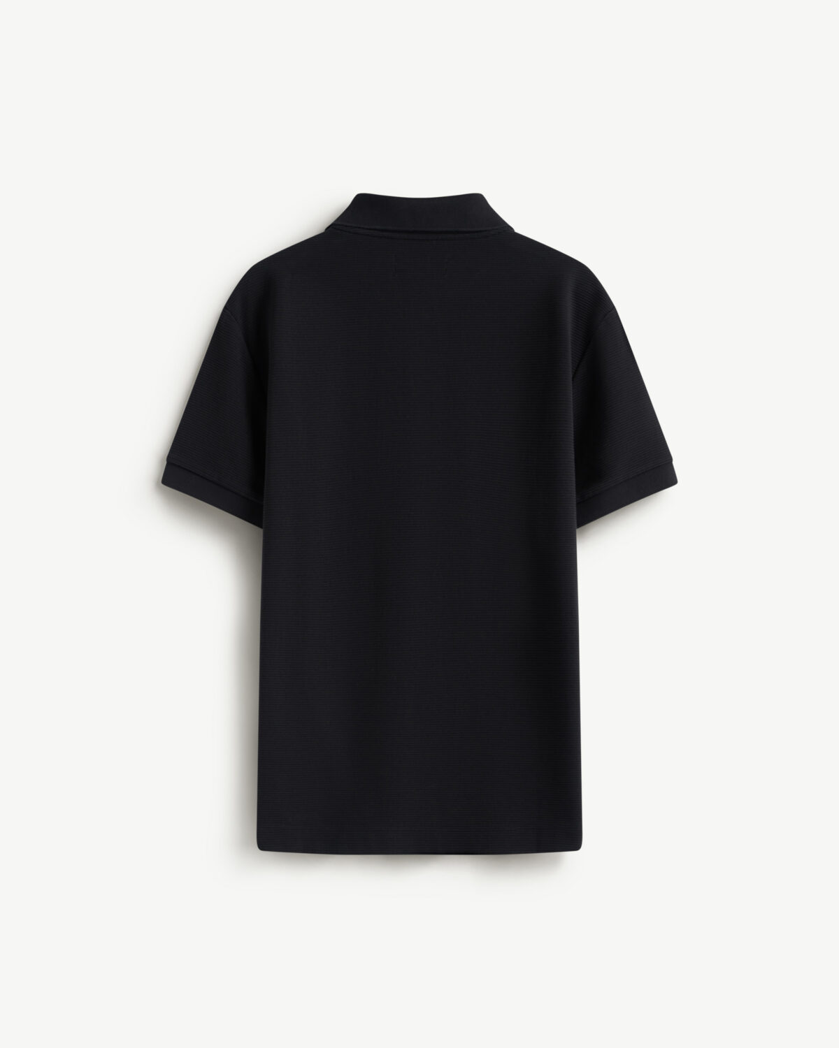 Men's short-sleeved polo shirt in ribbed fabric with tape. Fitted - Image 2