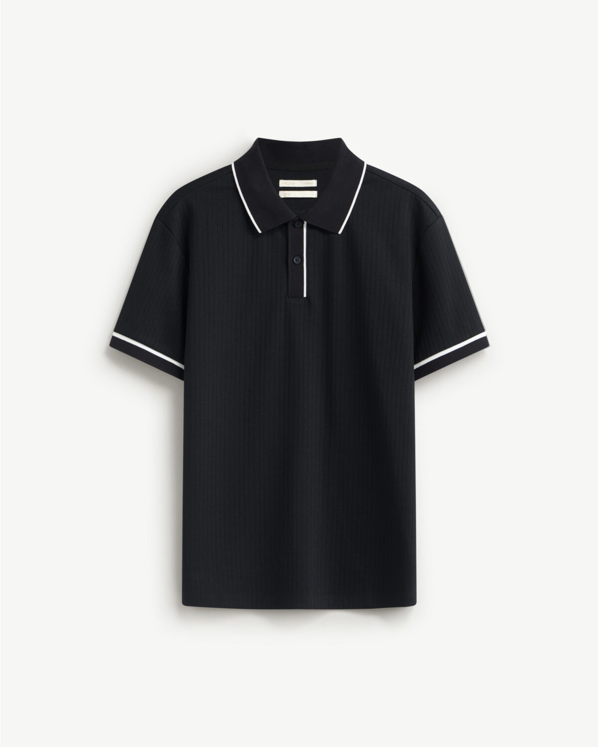 Men's short sleeve polo shirt with fitted trim cotton poly - Image 2