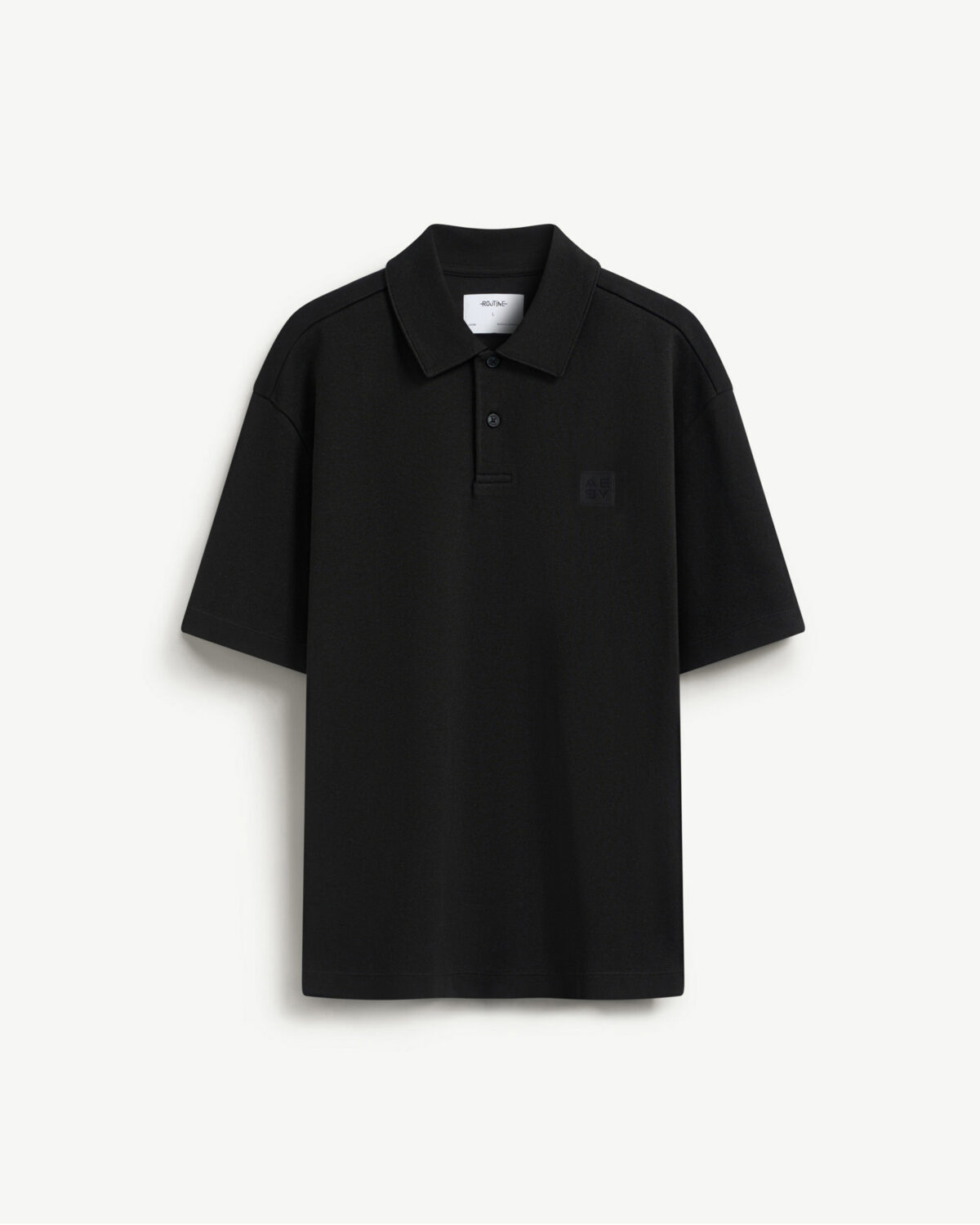 Men's short sleeve polo shirt with chest patch - Image 2