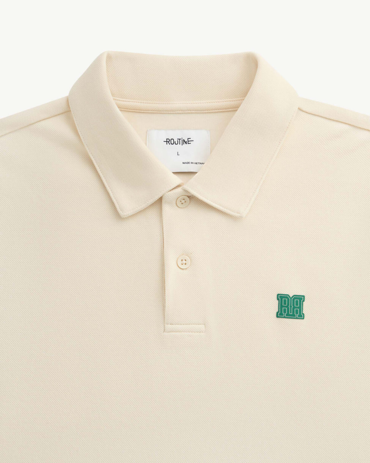 Men's short sleeve polo shirt with patch.Loose - Image 3