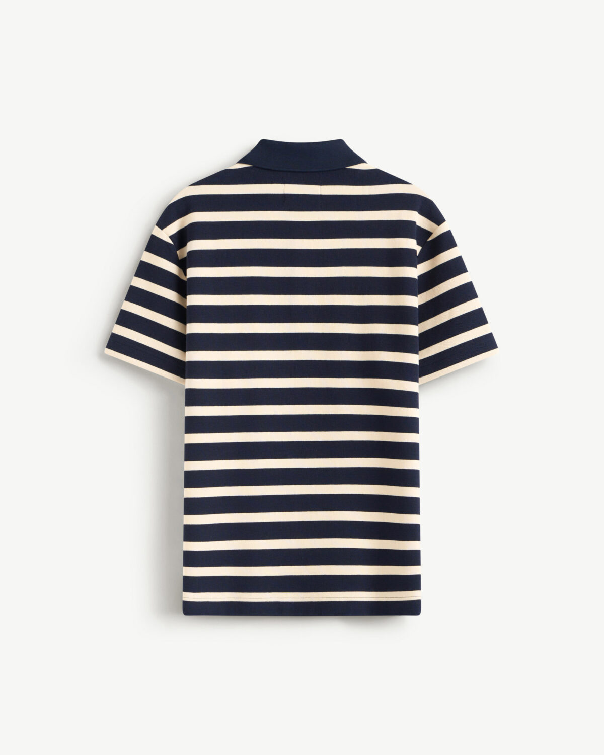Men's short sleeve polo shirt with horizontal stripes.Fitted - Image 2