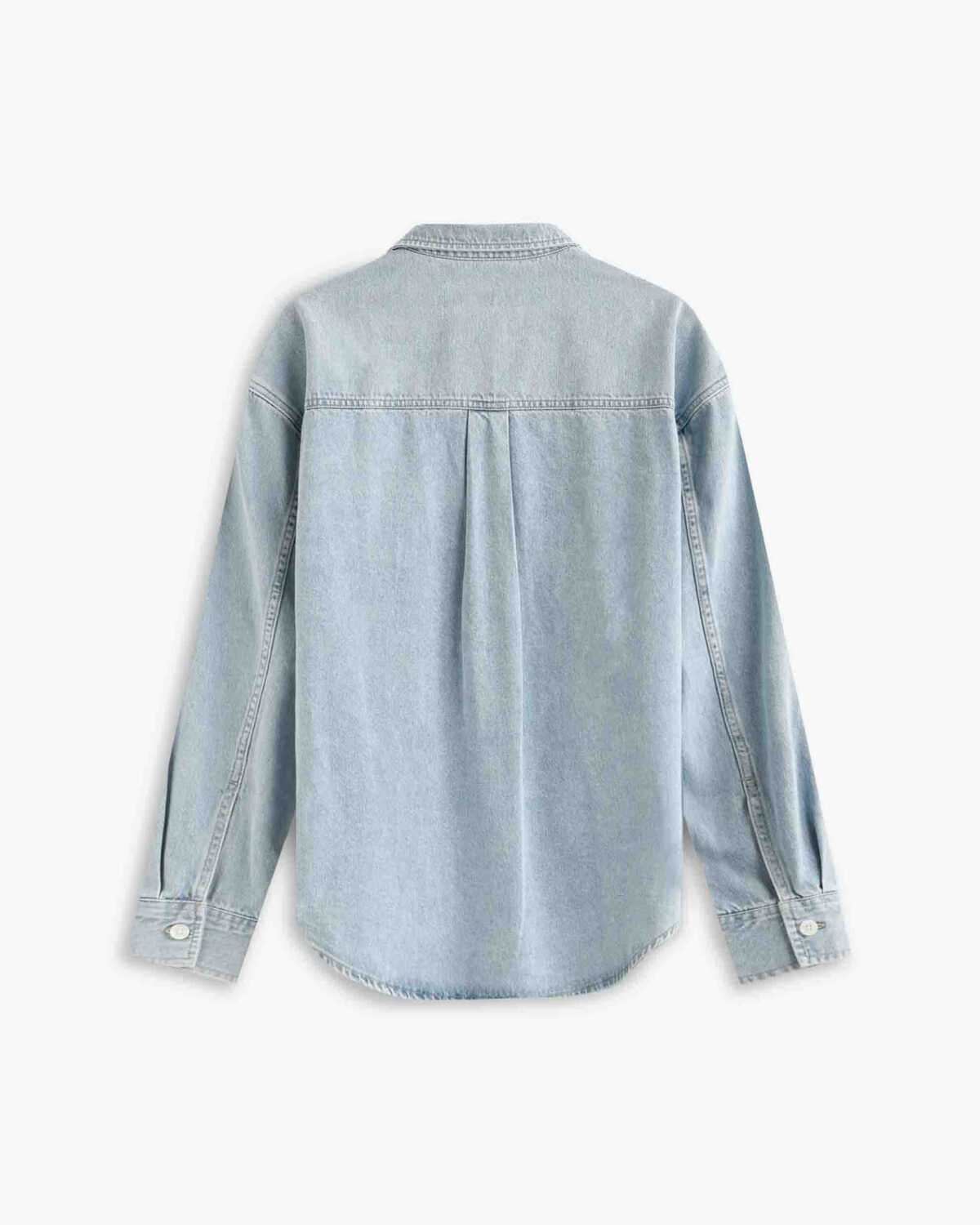 Men's long sleeve loose denim shirt - Image 8