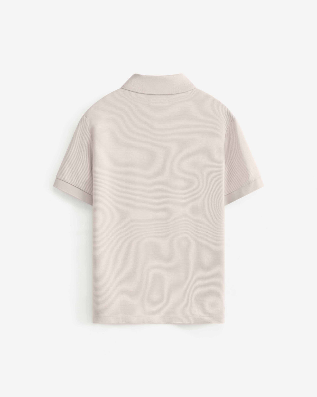 Men's ribbed short sleeve polo shirt with premium fitted tape - Image 3