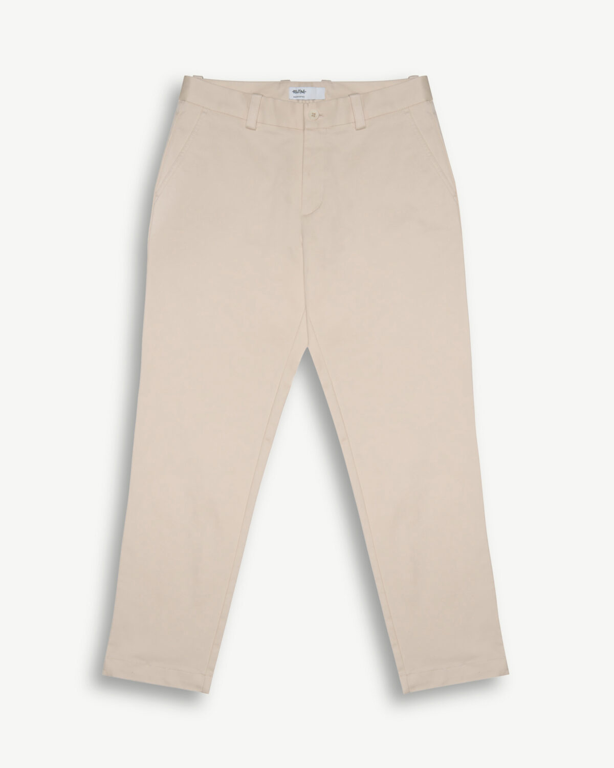 Men's khaki pants with seamless waist. Slim