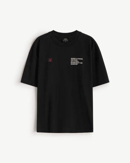 Men's Short-Sleeve T-Shirt with Printed Design, Boxy Fit