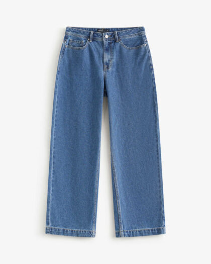 Men's Denim Jeans with Small Embroidered Logo, Straight Fit