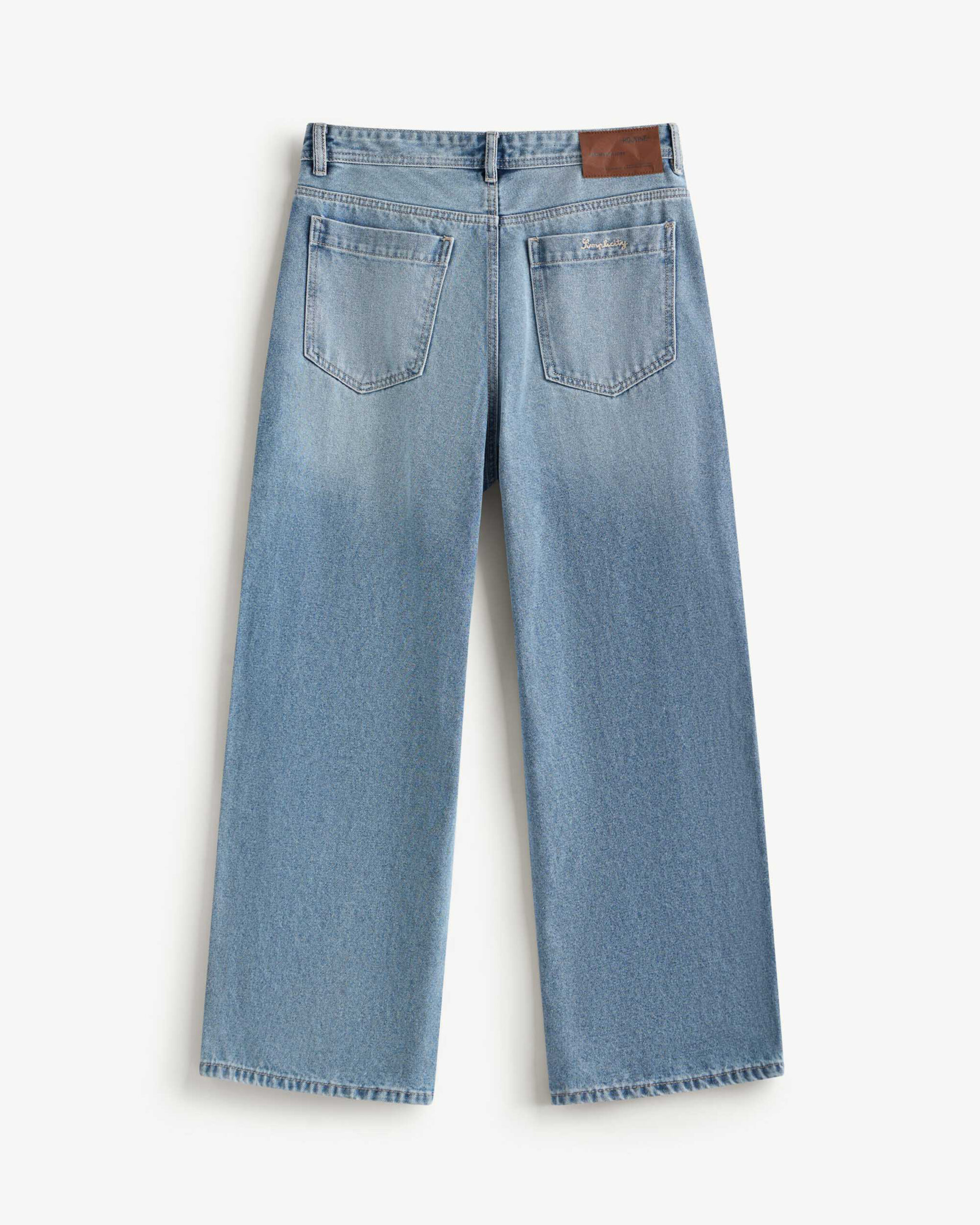 パンツ 5 1/2 LOOSE-STRAIGHT DENIM Men's wide leg straight denim pants - ROUTINE